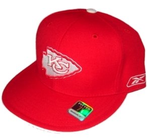 Kansas City Chiefs Reebok Hat Cap Red Fitted (7 1/4)