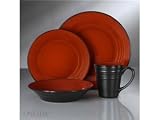 Sakura Sahara Red 16-Piece Dinnerware Set, Service for Four