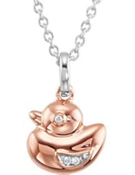 Youth Duck Diamond Necklace Pendant With Packaging 14K Gold Rose/White R48049