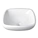 Decolav 1423-CWH 17-Inch Square Ceramic Vitreous China Vessel, White