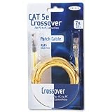 Belkin RJ45M/RJ45M 10/100BT CAT5E 7ft Yellow Crossover Cable with Molded Gray Boot