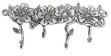 Crosby & Taylor Key Rack, Solid Pewter, Made in USA (Flowers, KP12)