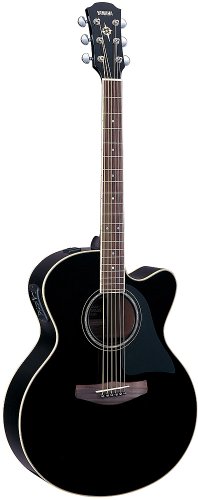Yamaha CPX500 Jumbo Cutaway Acoustic-Electric Guitar, Black