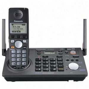 Panasonic KX-TG6702B 2-Line 5.8 GHz FHSS GigaRange Expandable Cordless Phone System with 2 Handsets