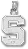 Stanford Cardinal Solid Sterling Silver ''S'' 5/8'' Pendant