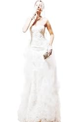 Crystals Beaded Lace Applique Crystal Chiffon/Taffeta/Tulle Mother-of-the-Bride Dress 