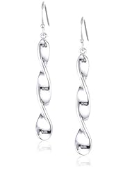 Bronze Twisted Line French Wire Dangle Earrings
