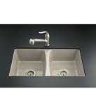 Kohler K-5815-5U-G9 Deerfield Undercounter Kitchen Sink with Five-Hole Oversized Drilling, Sandbar