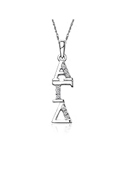 Alpha Gamma Delta Vertical Silver Lavalier (AGD-P001)