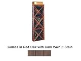Wine Cellar Innovations Designer Series Collection Red Oak with Dark Walnut Stain Open Diamond Cube 72x24x13-in.