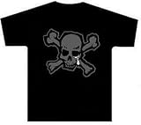 BLOOD FOR BLOOD - Black Skull - Black T-shirt