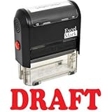 DRAFT Self Inking Rubber Stamp - Red Ink (42A1539WEB-R)
