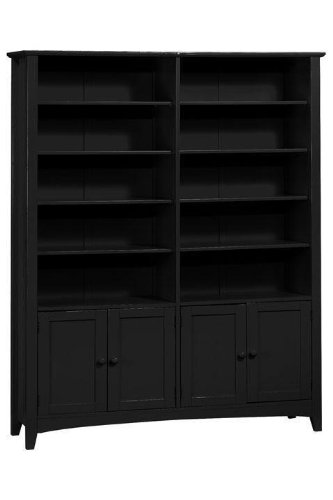 Hawthorne Double Bookcase With 2 Cabinets