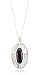 10k White Gold Oval Garnet White Mother-Of-Pearl
