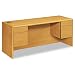 HON 10700 3/4 Pedestal Kneespace Credenza, 72inch W, Harvest 10743CC