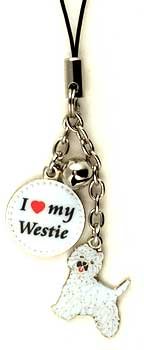 Westie Dog Cell Phone Charm
