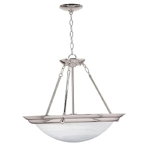 American Fluorescent H8413BN Duomo Large Semi-Flush, Brushed Nickel by 