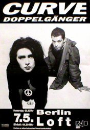 Cover image : CURVE Doppelganger Tour< - Berlin 7th May 1992 Music Poster