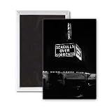 Names of stage shows in lights at London.. - 3x2 inch Fridge Magnet - large magnetic button - Magnet