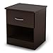 South Shore Libra 1-Drawer Nightstand-Chocolate
