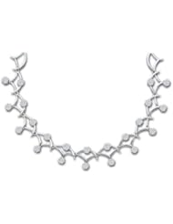 3.5 cttw 14k White Gold Diamond Bridal Flower Art Nouveau Necklace (Real Diamonds: 3.5 cttw)