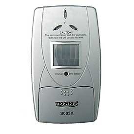 Techko S003X Indoor Motion Detector Alarm, 200 Square Foot Range, Ultra Slim Design