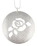 Zo� Chicco Rose Textured Disc Necklace - 18 Inches