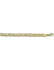 7mm 14k Fancy Hand Made Link Bracelet 9"