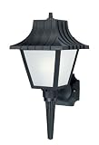 Westinghouse 64495 Energy Star One-Light Outdoor Wall Lantern, Black with Frosted Textured Acrylic Panels