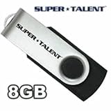 Super Talent 8GB SM Style USB Flash Drive, Black - Retail Package