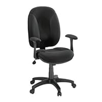 Black Microsuede Fabric Task Chair Black Fabric