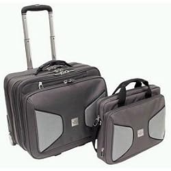 Sharper Image Airwerks Collection Horizontal Brief Case Trolley with Day Bag (up to 17)