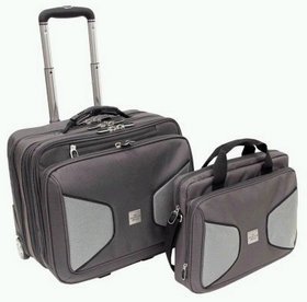 Sharper Image Airwerks Collection Horizontal Brief Case Trolley with Day Bag (up to 17)