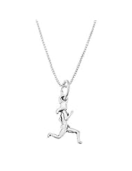 Sterling Silver Double Sided Female Runner Necklace