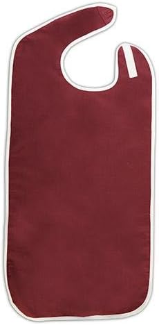 Solid Burgundy 24" Extra Wide Adult Bib