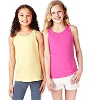 2 Pack Pure Cotton Assorted Vest Tops