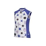 Descente 2008 Women's Genesis Sleeveless Cycling Jersey - Symetrical Flower/White/Violet - 13522sfwhvt (S)