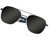 Humvee Aviator Sunglasses Polarized 57mm Black Frame