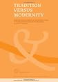 Tradition Versus Modernity (Opera Facultatis philosophicae Universitatis Carolinae Pragensis, vol. VII)