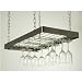 Kitchen & Housewares : Rogar Hanging Wine Glass Rack- Hammered Steel/ Chrome