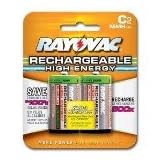 Rayovac High Energy NM714-2 Rechargeable C Batteries by 