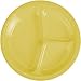 Divided Dinner Size Plastic Plates - Lemon Meringue Pie (20 Count)