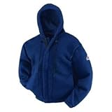 3XL 100%FR Navy NOMEX IIIA Fleece ZipFront Hooded Sweatshirt