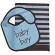 Elegant Baby Chocolate striped 2-piece bib and burp set