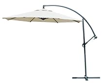 Hot Sale Coolaroo 10 Foot Round Cantilever Freestanding Patio Umbrella, Smoke