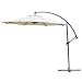 Coolaroo 10 Foot Round Cantilever Freestanding Patio Umbrella, Smoke