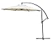 Coolaroo 10 Foot Round Cantilever Freestanding Patio Umbrella, Smoke