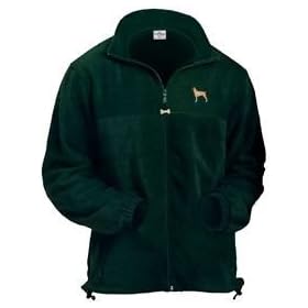 Mens Full Zip Fleece Boxer Ears Down by Your Breed