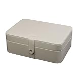 "Remy" Mele & Co. Forty-Eight Section Jewelry Box in Ivory Faux Leather