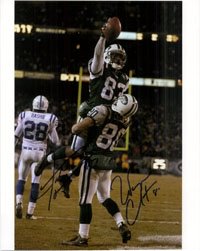 Jets, New York (Wayne Chrebet / Santana Moss) Autographed/Hand Signed 8x10 Photo Wayne Chrebet and S